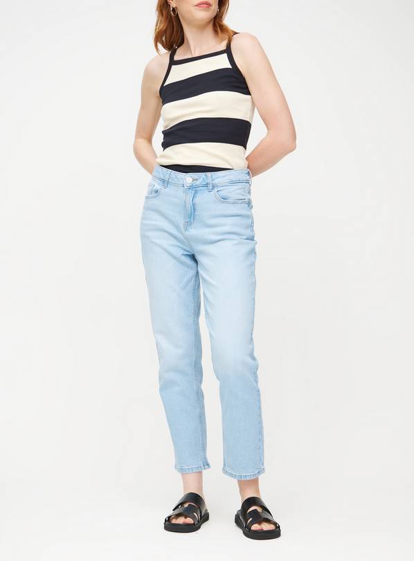 Light Bleach Wash Relaxed Straight Leg Jeans 12R